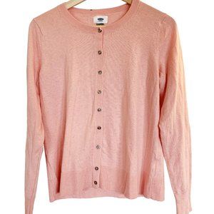 Pink, button front cardigan from Old Navy